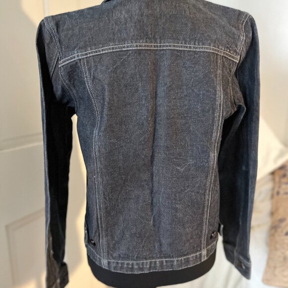 y2k 90s blokecore unisex goth japanese denim girbaud selvedge jacket small - Picture 3 of 6